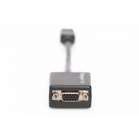 ASSMANN - DisplayPort adapter - DisplayPort (M) to HD-15 (VGA) (F) - 15 cm - molded - black - 2