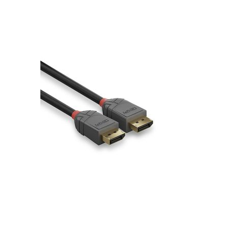 Lindy Anthra Line - DisplayPort cable - DisplayPort (M) to DisplayPort (M) - DisplayPort 1.4 - 1 m - round - black - 1