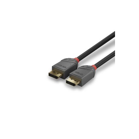 Lindy Anthra Line - DisplayPort cable - DisplayPort (M) to DisplayPort (M) - DisplayPort 1.4 - 1 m - round - black - 3