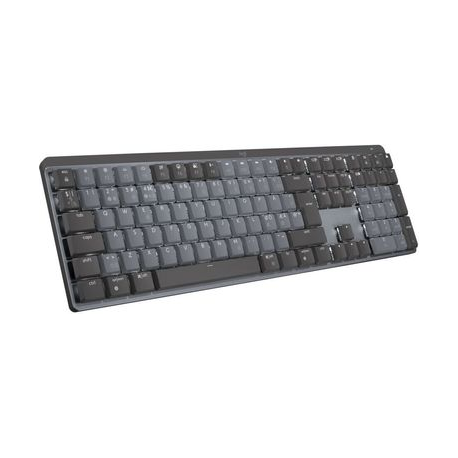 Logitech Master Series MX Mechanical - Keyboard - backlit - wireless - Bluetooth LE - QWERTY - Nordic (Danish / Finnish / Norwegian / Swedish) - key switch: Tactile Quiet - graphite - 0