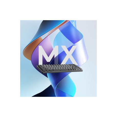 Logitech Master Series MX Mechanical Mini - Keyboard - backlit - wireless - Bluetooth LE - QWERTY - US International - key switch: Tactile Quiet - graphite - 1