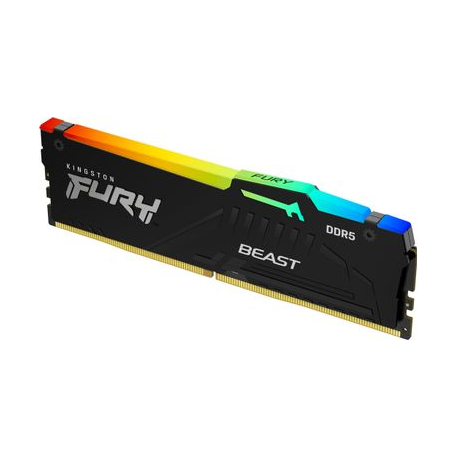 Kingston FURY Beast RGB - DDR5 - module - 32 GB - DIMM 288-pin - 5600 MHz  /  PC5-44800 - CL40 - 1.25 V - unbuffered - on-die ECC - 0
