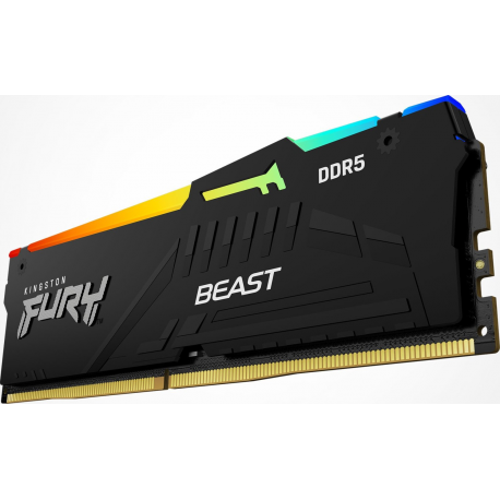 Kingston FURY Beast RGB - DDR5 - module - 32 GB - DIMM 288-pin - 5600 MHz  /  PC5-44800 - CL40 - 1.25 V - unbuffered - on-die ECC - 3