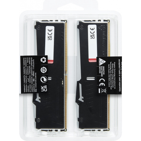 Kingston FURY Beast RGB - DDR5 - module - 16 GB - DIMM 288-pin - 5600 MHz  /  PC5-44800 - CL40 - 1.25 V - unbuffered - on-die ECC - 8