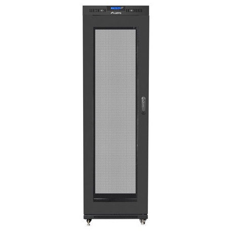 Lanberg - Rack cabinet - with 4 cooling fans - 230 V - black, RAL 9004 - 42U - 19" - 4
