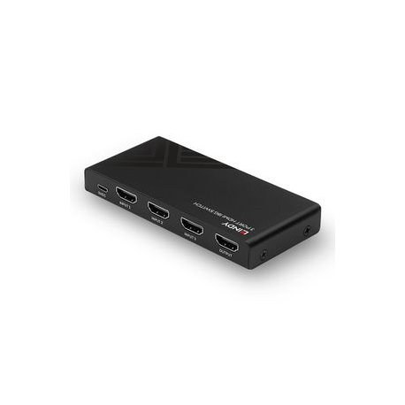 Lindy 3 Port HDMI 18G Switch - Video/audio switch - 3 x HDMI - desktop - 1