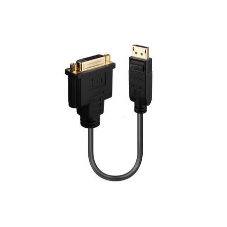 Lindy - DisplayPort adapter - DisplayPort (M) to DVI-D (F) - 15 cm - black - 0
