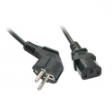 Lindy - Power cable - CEE 7/7 (M) angled to IEC 60320 C13 - 5 m - black