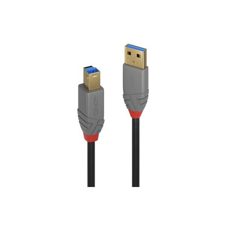 Lindy Anthra Line - USB cable - USB Type A (M) to USB Type B (M) - USB 3.0 - 3 m - round - black - 0