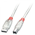 Lindy - USB cable - USB (M) to USB Type B (M) - USB 2.0 - 2 m - molded - transparent