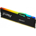 Kingston FURY Beast RGB - DDR5 - module - 32 GB - DIMM 288-pin - 5200 MHz  /  PC5-41600 - CL40 - 1.25 V - unbuffered - on-die ECC