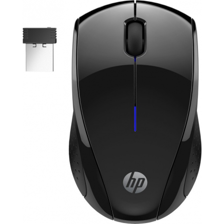 HP 220 Silent - Mouse - wireless - 2.4 GHz - black - for OMEN 25L by HP; HP 15, 17, 24; ENVY x360; Pavilion 14; Pavilion Gaming TG01; Spectre x360 - 0