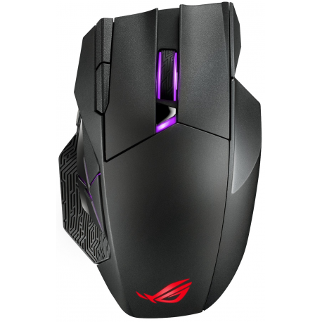 ASUS ROG Spatha X - Mouse - right-handed - optical - 12 buttons - wireless, wired - USB, 2.4 GHz - black - 1
