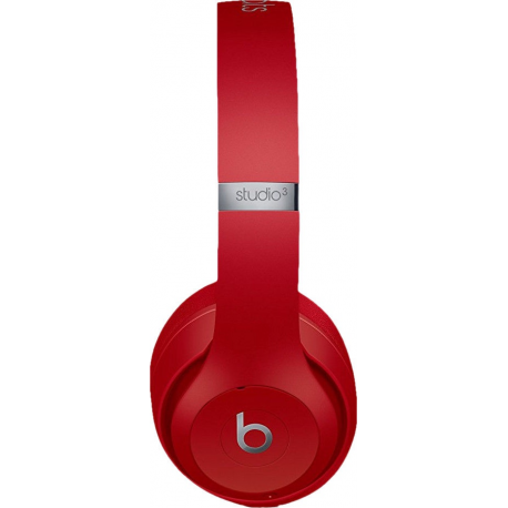 Beats Studio3 Wireless - Headphones with mic - full size - Bluetooth - wireless - active noise cancelling - noise isolating - red - for iPad / iPhone / iPod / TV / Watch - 3