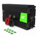 Green Cell - DC to AC power inverter - 12 V - 1500 Watt - output connectors: 2 - black