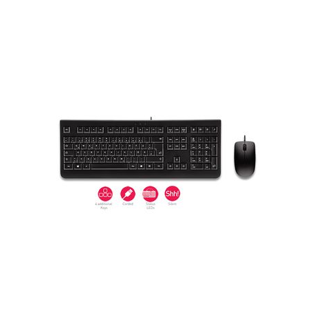 CHERRY DC 2000 - Keyboard and mouse set - USB - Pan Nordic - black - 1