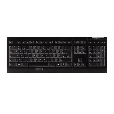 CHERRY B.UNLIMITED 3.0 - Keyboard and mouse set - wireless - 2.4 GHz - Nordic - key switch: CHERRY SX - black - 0