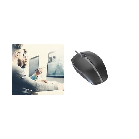 CHERRY GENTIX Illuminated - Mouse - right and left-handed - optical - 3 buttons - wired - USB - black - 4