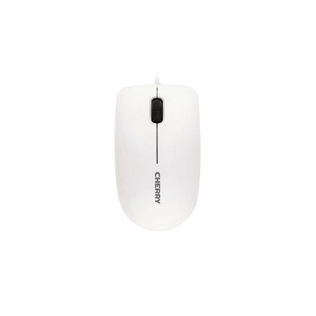 CHERRY MC 1000 - Mouse - right and left-handed - optical - 3 buttons - wired - USB - white (top), black base - 0