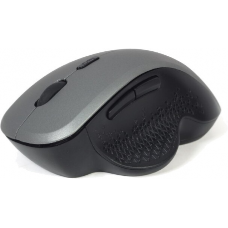 Gembird MUSW-6B-02-BG - Mouse - ergonomic - optical - 6 buttons - wireless - 2.4 GHz - USB wireless receiver - black, space grey - giftbox with transparent window - 1