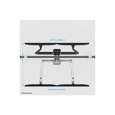 Neomounts by Newstar DS70-810BL2 - Mounting kit (desk mount) - for 2 LCD displays (full-motion adjustable dual arm) - black - screen size: 17"-32" - clamp mountable, grommet - 17