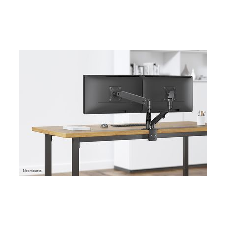 Neomounts by Newstar DS70-700BL2 - Mounting kit (desk mount) - for 2 LCD displays (full-motion adjustable dual arm) - black - screen size: 17"-27" - clamp mountable - 12