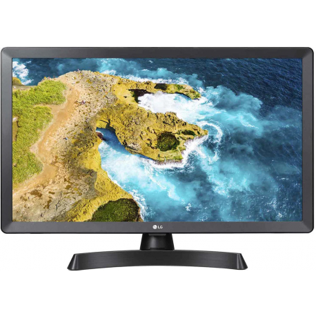 LG 24TQ510S-PZ - LED monitor with TV tuner - Smart - 23.6" - 1366 x 768 HD - 250 cd / m² - 1000:1 - 14 ms - 2xHDMI - speakers - black, iron grey - 0