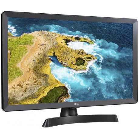 LG 24TQ510S-PZ - LED monitor with TV tuner - Smart - 23.6" - 1366 x 768 HD - 250 cd / m² - 1000:1 - 14 ms - 2xHDMI - speakers - black, iron grey - 1