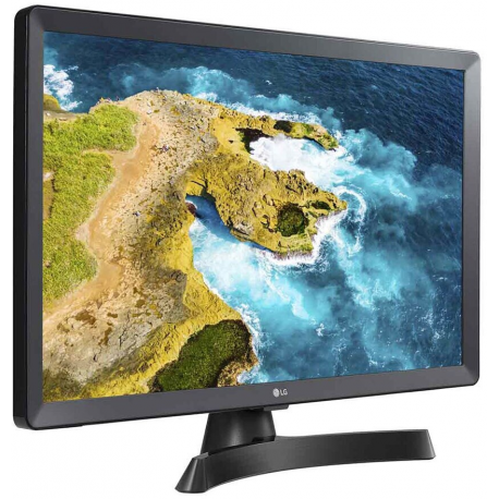 LG 24TQ510S-PZ - LED monitor with TV tuner - Smart - 23.6" - 1366 x 768 HD - 250 cd / m² - 1000:1 - 14 ms - 2xHDMI - speakers - black, iron grey - 3