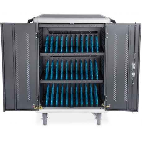 DIGITUS DN-45002 - Cart (charge only) - for 30 tablets  /  notebooks - lockable - steel - black, RAL 9005 - screen size: up to 15.6" - output: 5 V - 3
