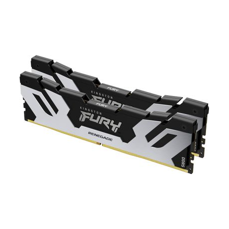 Kingston FURY Renegade Silver - DDR5 - kit - 32 GB: 2 x 16 GB - DIMM 288-pin - 6400 MHz / PC5-51200 - CL32 - 1.4 V - unbuffered - on-die ECC - 0