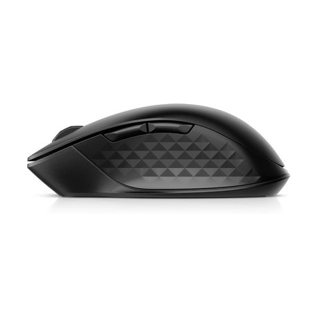 HP 435 - Mouse - ergonomic - 5 buttons - wireless - Bluetooth, 2.4 GHz - Bluetooth USB adapter - jack black - for ProBook 440 G8, 445 G9, 455 G8, 45X G9; ZBook Power G9, Studio G9; ZBook Fury 15 G8 - 3