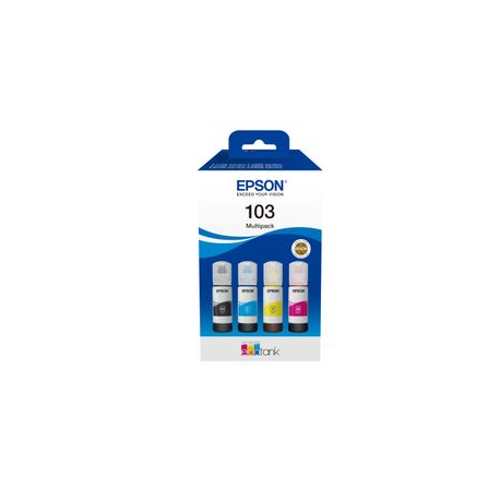 Epson 103 Multipack - 4-pack - black, yellow, cyan, magenta - original - ink refill - for Epson L1210, L3210, L3211, L3251, L3256, L3260, L3266; EcoTank L1250, L3210, L3250, L3260 - 0
