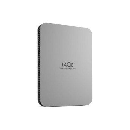 LaCie Mobile Drive STLP5000400 - Hard drive - 5 TB - external (portable) - USB 3.2 Gen 1 (USB-C connector) - moon silver - 0