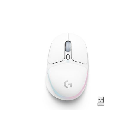 Logitech G G705 - Mouse - small hands - 6 buttons - wireless - Bluetooth - Logitech LIGHTSPEED receiver - white - 0