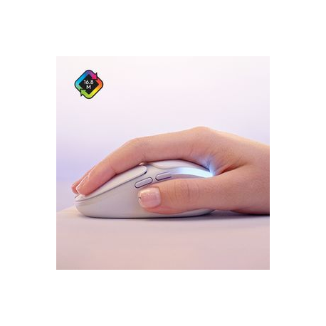 Logitech G G705 - Mouse - small hands - 6 buttons - wireless - Bluetooth - Logitech LIGHTSPEED receiver - white - 3