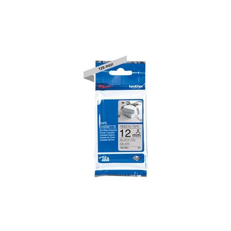 Brother TZe-R931 - Satin - black on silver - Roll (1.2 cm x 4 m) 1 cassette(s) ribbon tape - for Brother PT-D210, D600, H110, H200; P-Touch PT-1005, E110, H107; P-Touch Cube Plus PT-P710 - 0