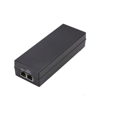 MicroConnect - PoE injector - AC 100-240 V - 15.4 Watt - output connectors: 1 - United Kingdom - black - 0