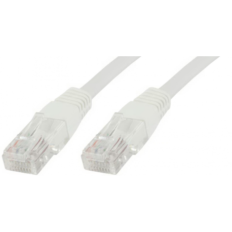 MicroConnect - Network cable - RJ-45 (M) to RJ-45 (M) - 25 cm - 6 mm - UTP - CAT 6 - round, snagless, stranded - white - 0
