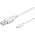 MicroConnect - USB cable - Micro-USB Type B (M) to USB (M) - USB 2.0 - 60 cm - white