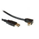 MicroConnect - USB cable - USB Type B (M) to USB (M) - USB 2.0 - 2 m - right-angled connector