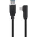MicroConnect - USB cable - USB Type A (M) straight to USB-C (M) angled - USB 3.2 Gen 1 - 1 m - black