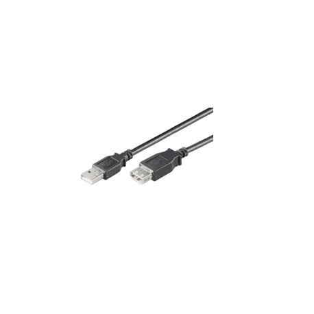 MicroConnect USB 2.0 - USB extension cable - USB (F) to USB (M) - USB 2.0 - 50 cm - black - 0