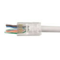 MicroConnect - Network connector - RJ-45 (M) - unshielded - CAT 6 - transparent (pack of 50)