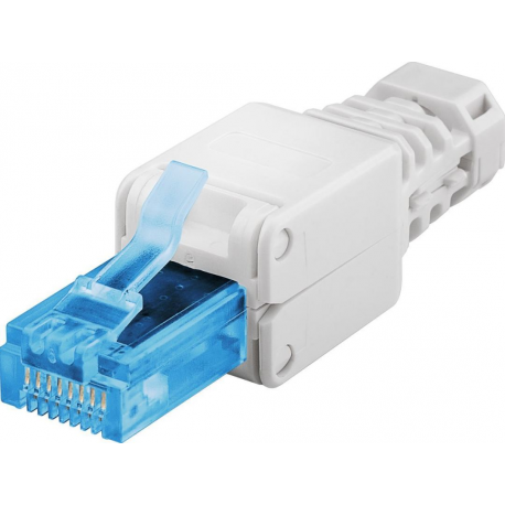 MicroConnect - Network connector - RJ-45 (M) - UTP - CAT 6a - white - 0