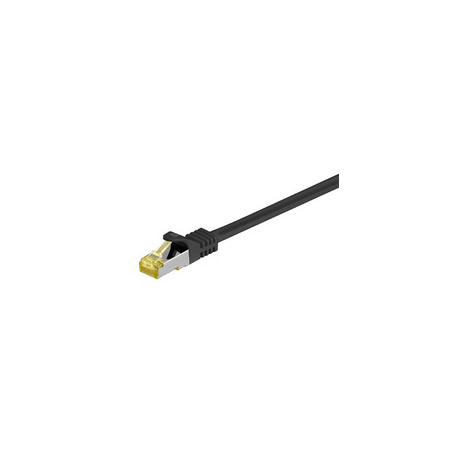 MicroConnect - Network cable - RJ-45 (M) to RJ-45 (M) - 25 cm - SFTP, PiMF - CAT 7 - booted, snagless - black - 0