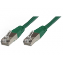 MicroConnect - Network cable - RJ-45 (M) to RJ-45 (M) - 15 cm - 6 mm - SFTP - CAT 6 - halogen-free, round, stranded - green