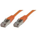 MicroConnect - Network cable - RJ-45 (M) to RJ-45 (M) - 25 cm - 6 mm - SFTP - CAT 6 - halogen-free, round, stranded - orange