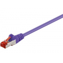 MicroConnect - Network cable - RJ-45 (M) to RJ-45 (M) - 25 cm - 6 mm - SFTP - CAT 6 - halogen-free, round, stranded - purple