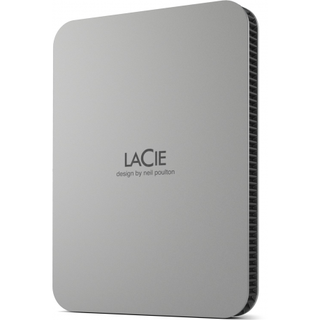 LaCie Mobile Drive STLP2000400 - Hard drive - 2 TB - external (portable) - USB 3.2 Gen 1 (USB-C connector) - moon silver - with 3 years Seagate Rescue Data Recovery - 2